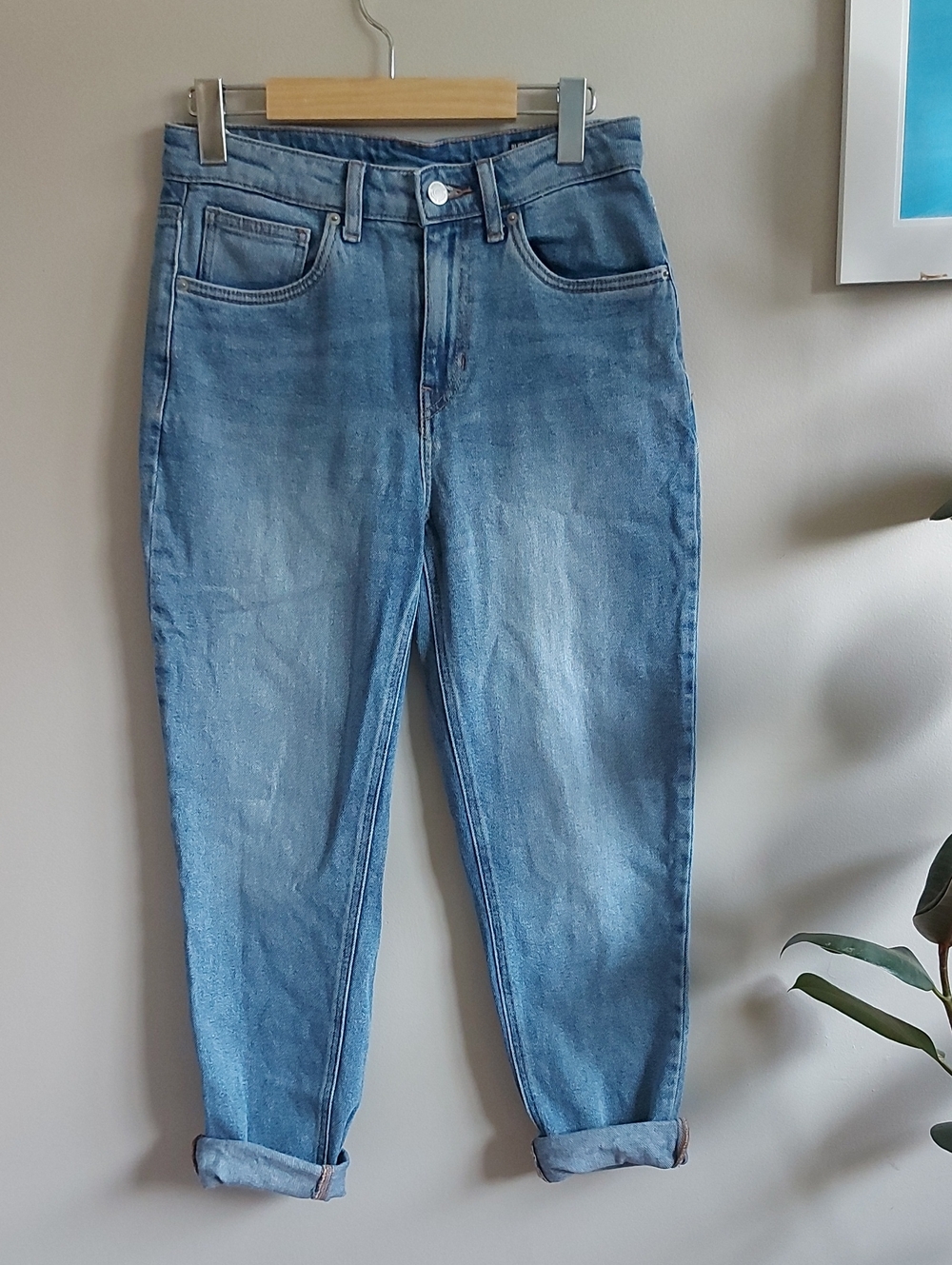 Buffalo David Bitton Light Blue Denim Mom Jeans
